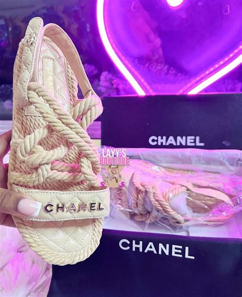 chanel matrasse rope sandals|sandals in chanel.